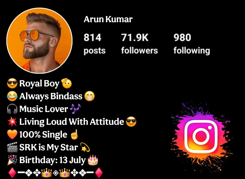 instagram bio for boys 6 instabioforboys.com