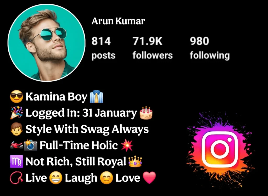 instagram bio for boys 1 instabioforboys.com