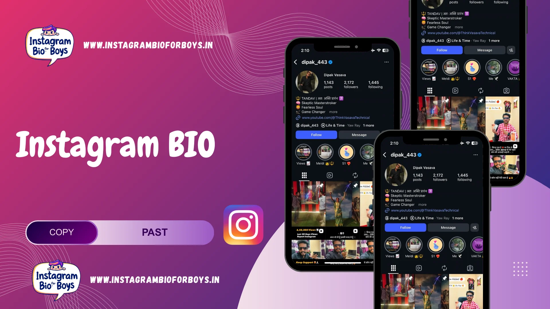 Insta Bio Boys instagrambioforboys.in